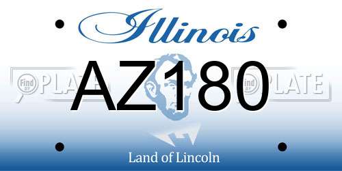 AZ180 Illinois License Plate