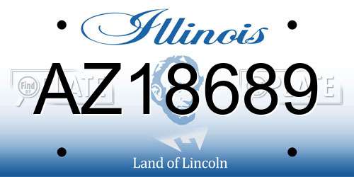 AZ18689 Illinois License Plate