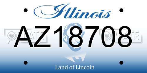 AZ18708 Illinois License Plate