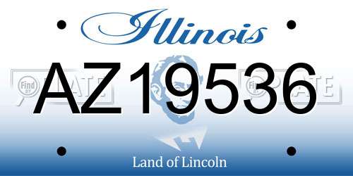 AZ19536 Illinois License Plate