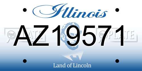 AZ19571 Illinois License Plate