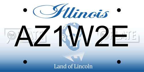 AZ1W2E Illinois License Plate