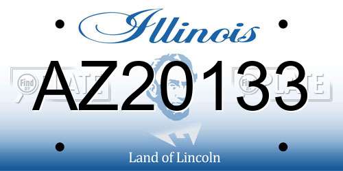 AZ20133 Illinois License Plate
