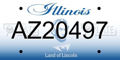 AZ20497 Illinois License Plate