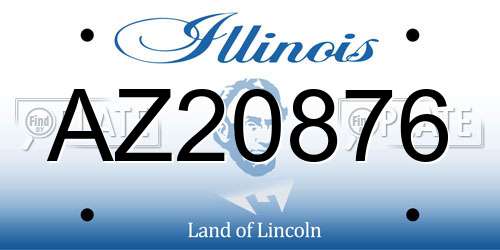 AZ20876 Illinois License Plate