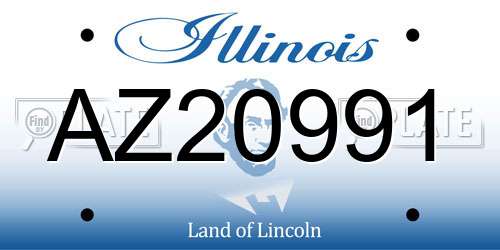 AZ20991 Illinois License Plate