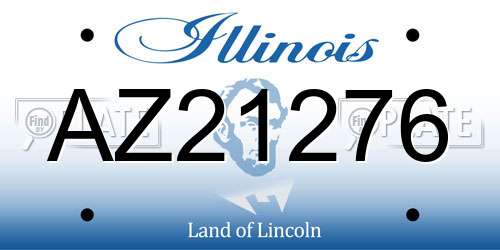 AZ21276 Illinois License Plate