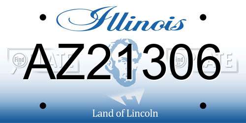 AZ21306 Illinois License Plate