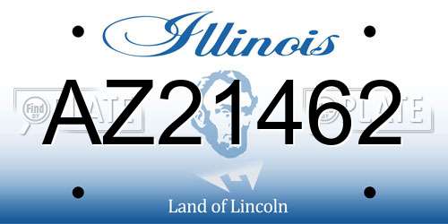 AZ21462 Illinois License Plate