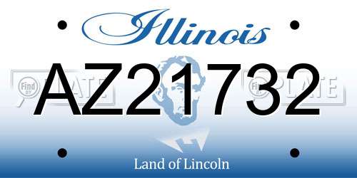 AZ21732 Illinois License Plate