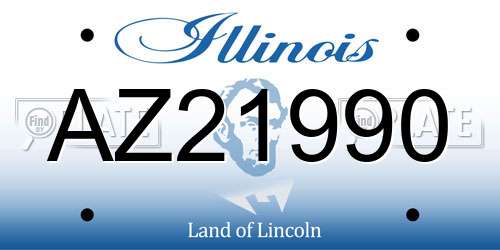 AZ21990 Illinois License Plate