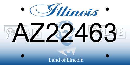 AZ22463 Illinois License Plate