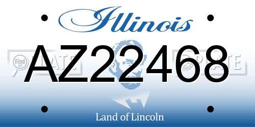 AZ22468 Illinois License Plate