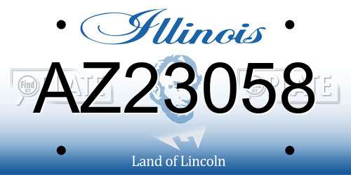 AZ23058 Illinois License Plate