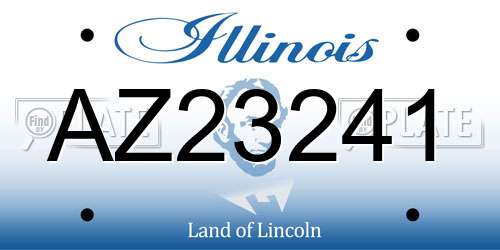 AZ23241 Illinois License Plate