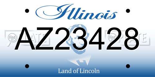 AZ23428 Illinois License Plate