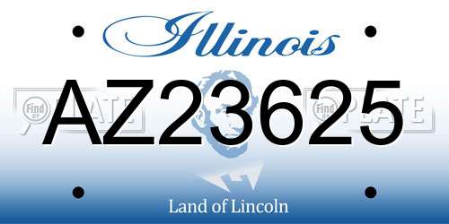 AZ23625 Illinois License Plate