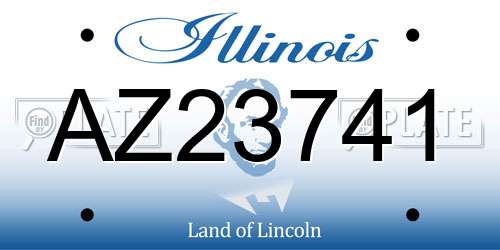 AZ23741 Illinois License Plate