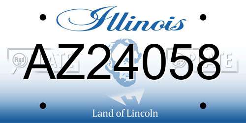 AZ24058 Illinois License Plate