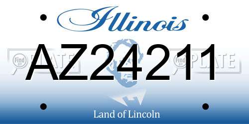 AZ24211 Illinois License Plate