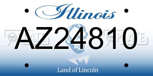 AZ24810 Illinois License Plate