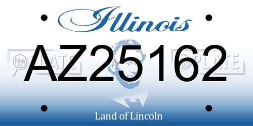 AZ25162 Illinois License Plate