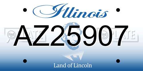 AZ25907 Illinois License Plate