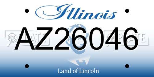 AZ26046 Illinois License Plate