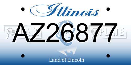 AZ26877 Illinois License Plate