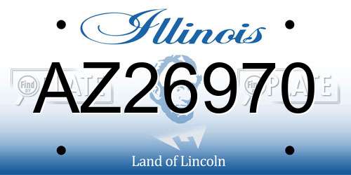 AZ26970 Illinois License Plate