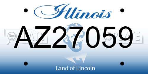AZ27059 Illinois License Plate