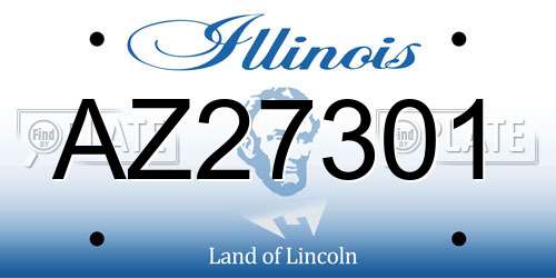 AZ27301 Illinois License Plate