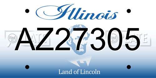 AZ27305 Illinois License Plate