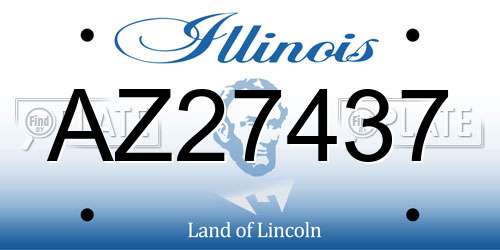 AZ27437 Illinois License Plate