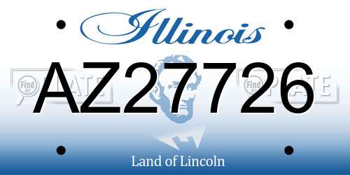 AZ27726 Illinois License Plate