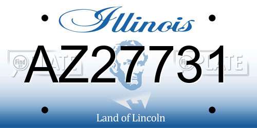 AZ27731 Illinois License Plate