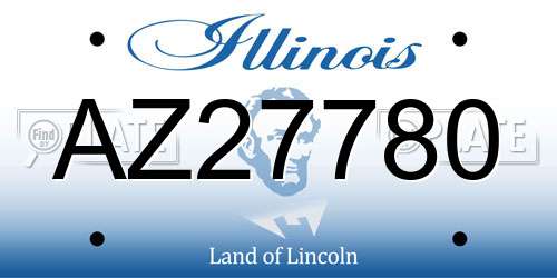 AZ27780 Illinois License Plate