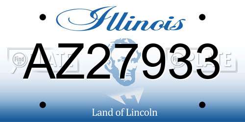AZ27933 Illinois License Plate