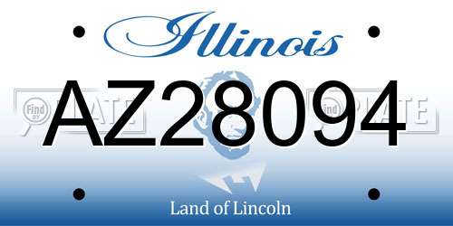 AZ28094 Illinois License Plate