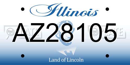 AZ28105 Illinois License Plate