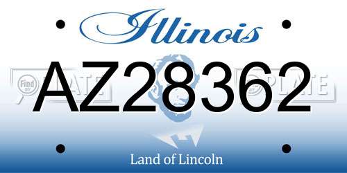 AZ28362 Illinois License Plate