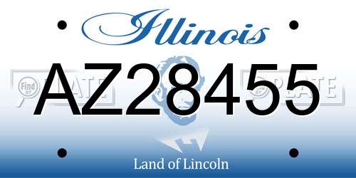 AZ28455 Illinois License Plate