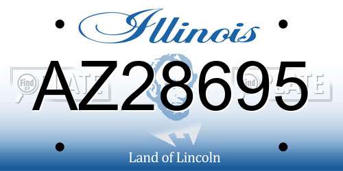 AZ28695 Illinois License Plate