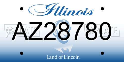 AZ28780 Illinois License Plate