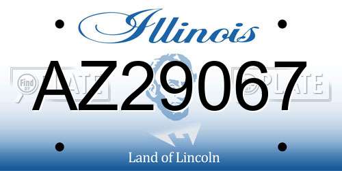 AZ29067 Illinois License Plate