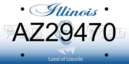 AZ29470 Illinois License Plate