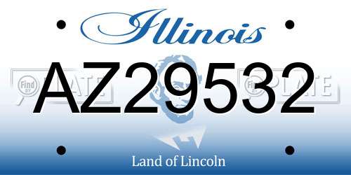 AZ29532 Illinois License Plate