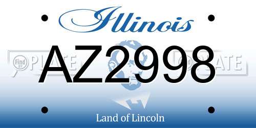 AZ2998 Illinois License Plate