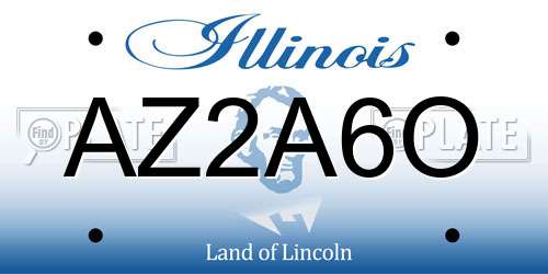 AZ2A6O Illinois License Plate