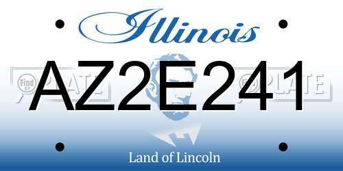 AZ2E241 Illinois License Plate